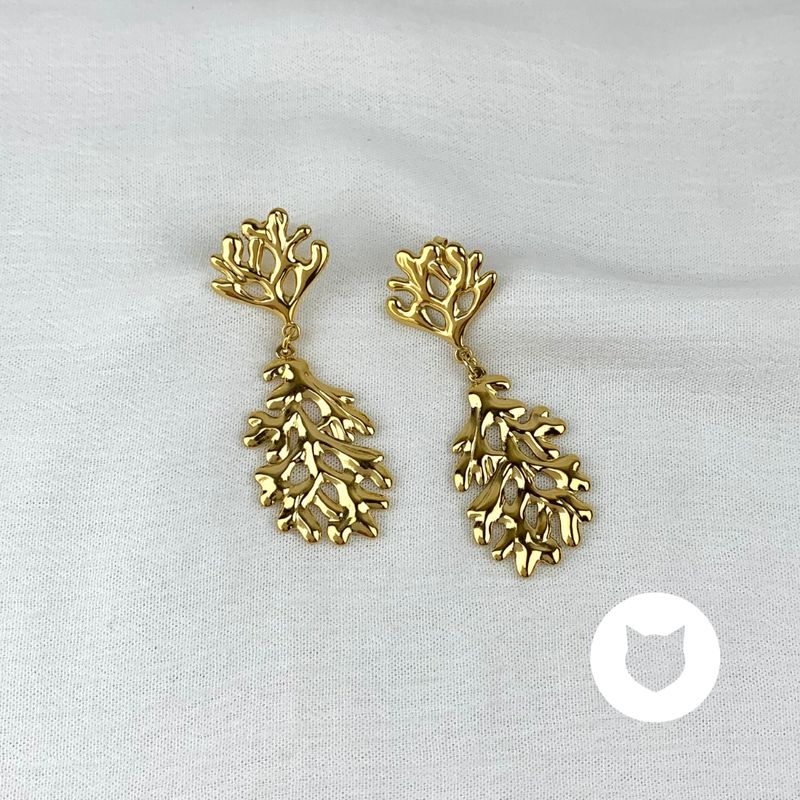 ARETES DE ACERO INOXIDABLE CORAL MARINO AR2803G45