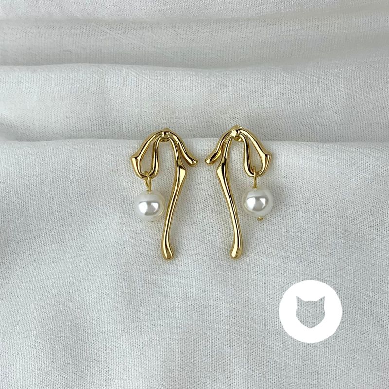 ARETES DE ACERO INOXIDABLE Y PERLA SINTÉTICA AR2811G74
