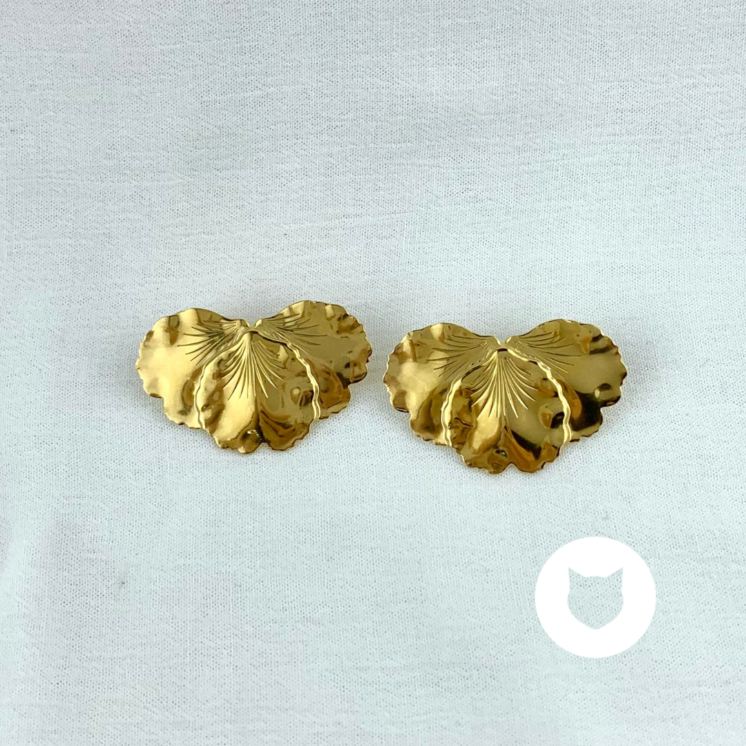 ARETES DE ACERO INOXIDABLE FLORES AR2822G70