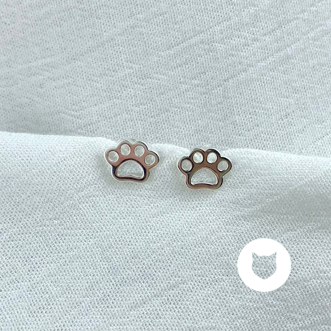 ARETES DE PLATA 925 HUELLA DE PERRITO AR2830L26