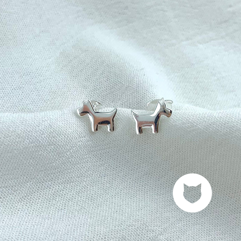 ARETES DE PLATA 925 SCHNAUZER AR2832L26