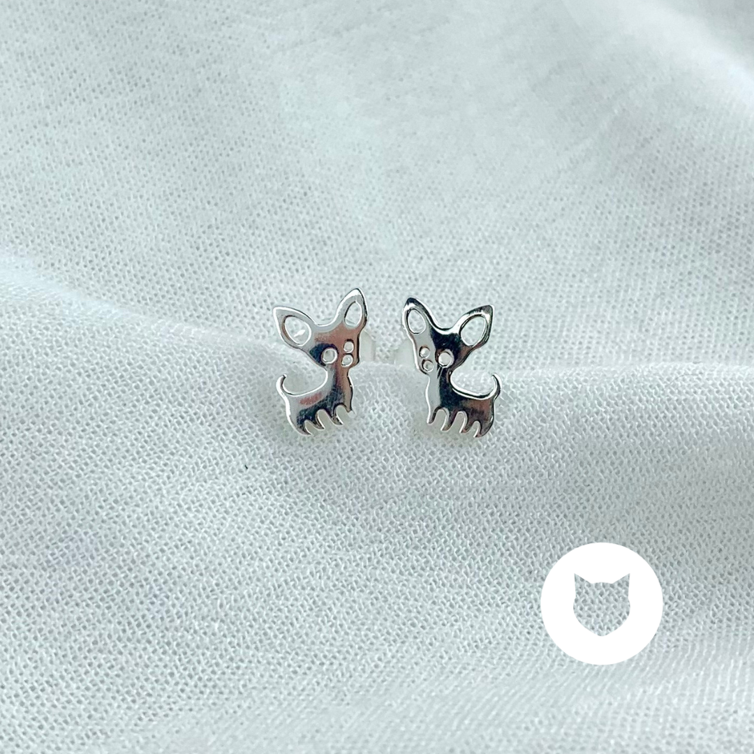 ARETES DE PLATA 925 CHIHUAHUA AR2838L26