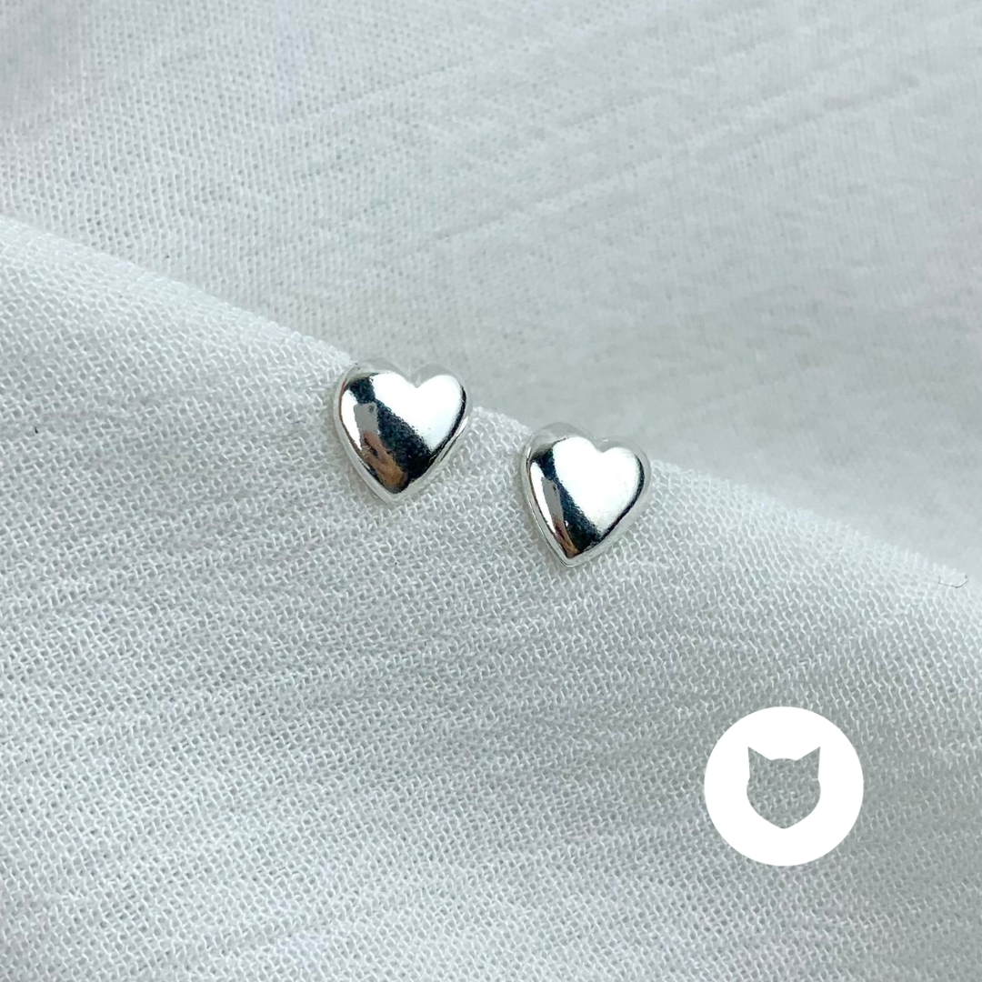 ARETES DE PLATA 925 CORAZÓN AR2839L34
