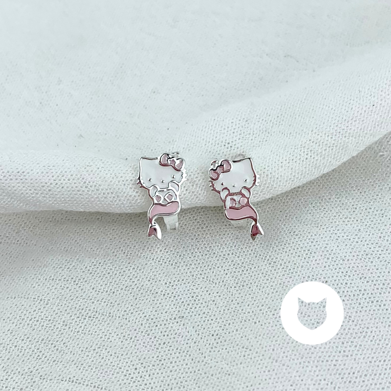 ARGOLLAS DE PLATA 925 Y CRISTALES HELLO KITTY  AG1684L23