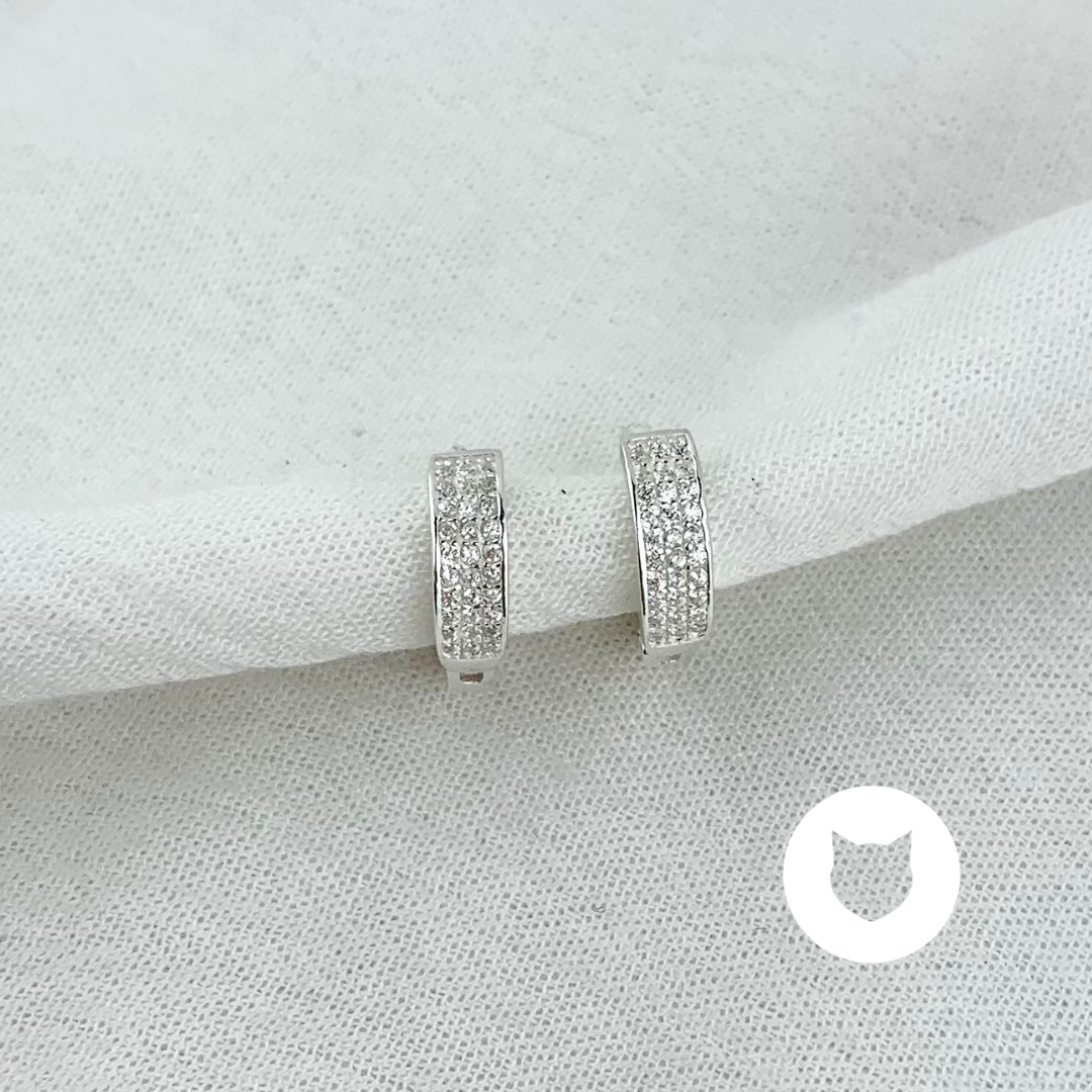 ARGOLLAS DE PLATA 925 Y CRISTALES AG1685L21