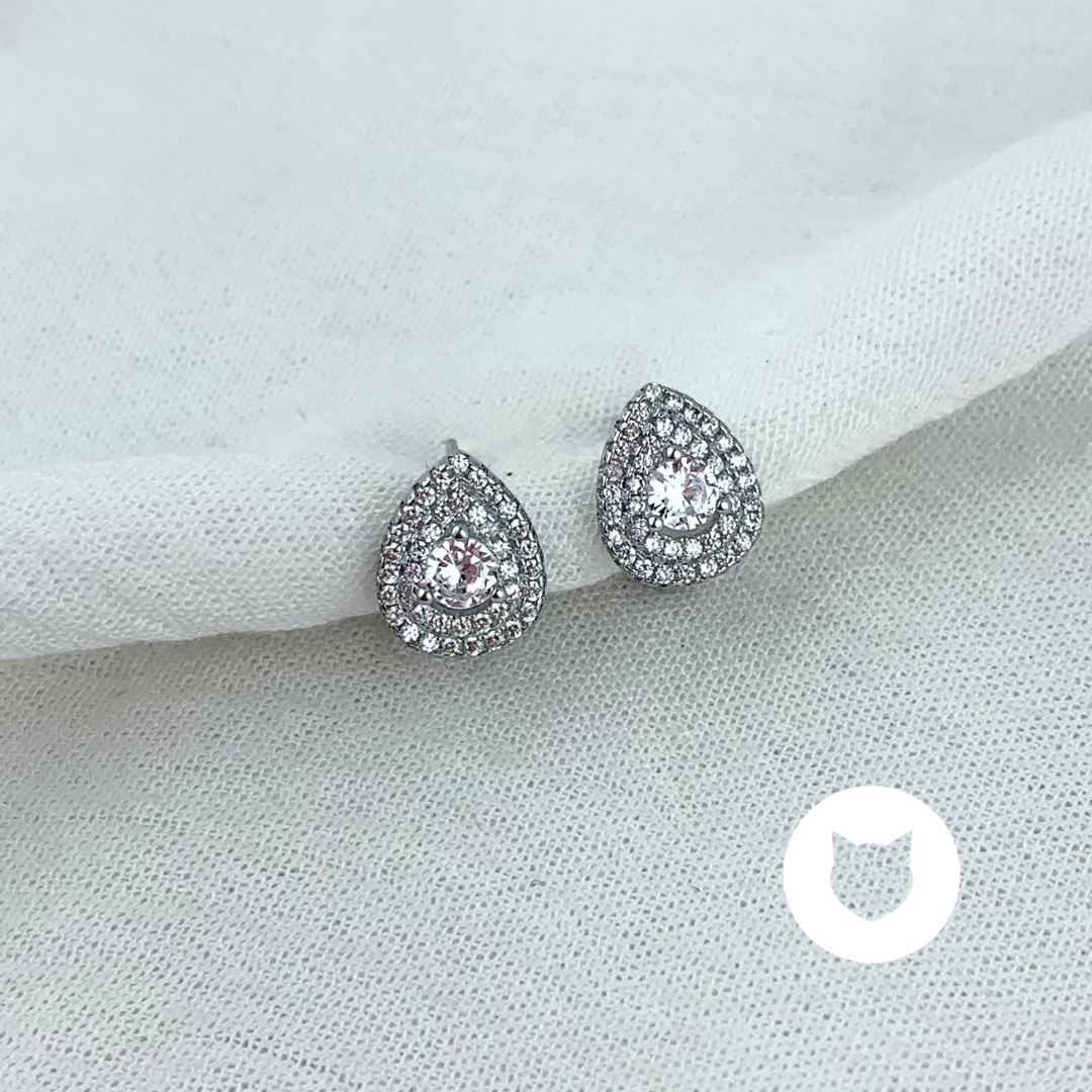 ARGOLLAS DE PLATA 925 Y CRISTALES AG1687L25
