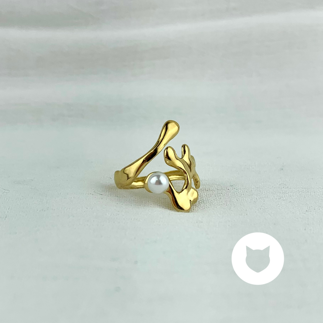 ANILLO DE ACERO INOXIDABLE CON PERLA SINT�TICA AN3673G66