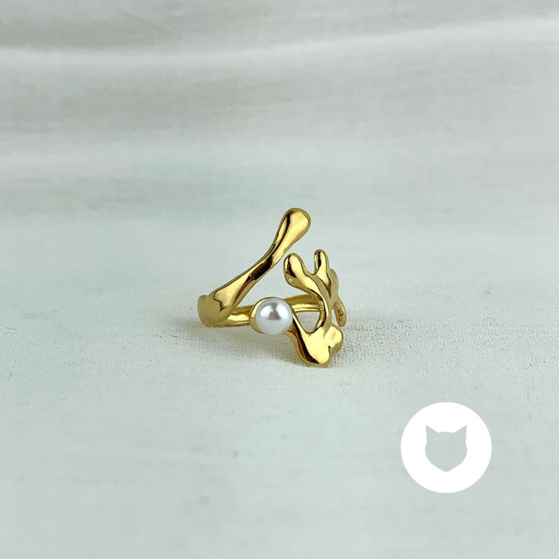 ANILLO DE ACERO INOXIDABLE CON PERLA SINT�TICA AN3673G66