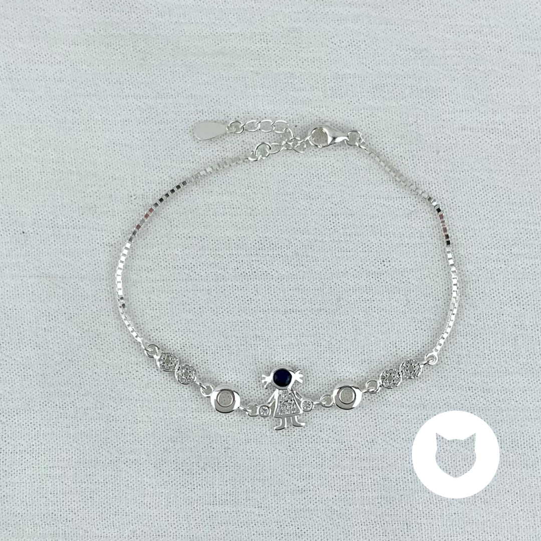 PULSERA DE PLATA 925 Y CRISTALES NIÑA PU1827L22