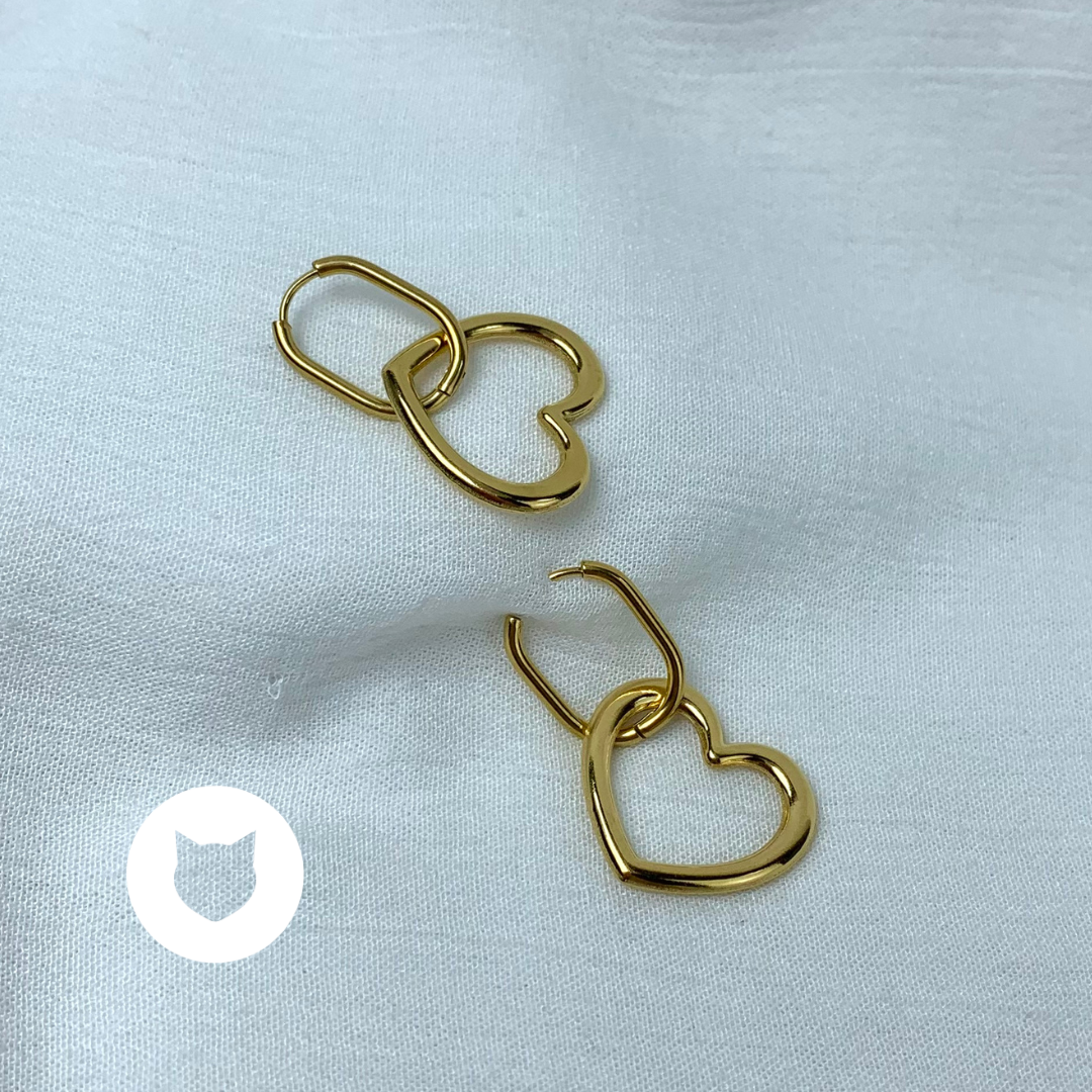 ARGOLLAS DE ACERO INOXIDABLE CORAZÓN AG1698G70