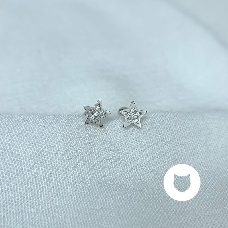 ARETES DE PLATA 925 Y CRISTALES ESTRELLA AB0518L27