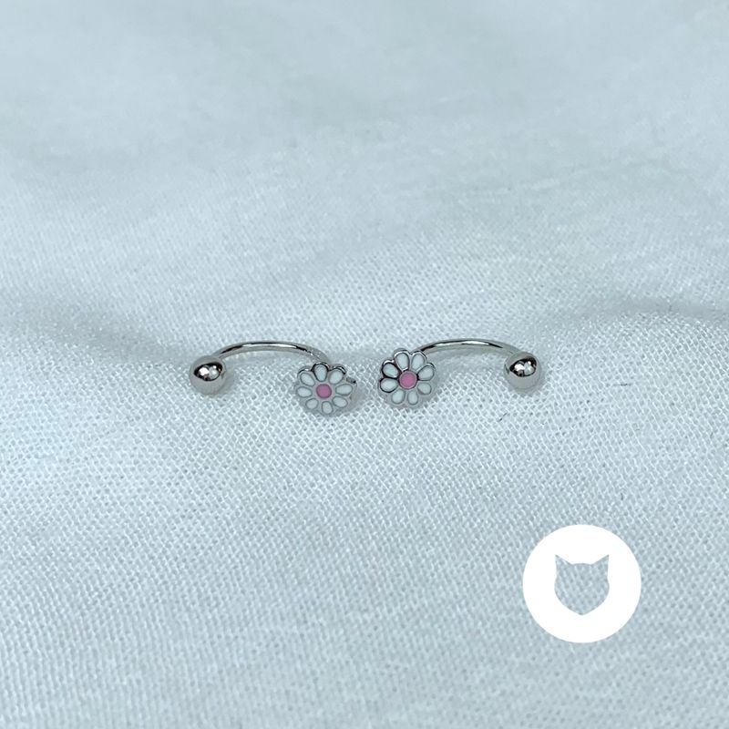 ARETES DE PLATA 925 FLOR AB0526L26