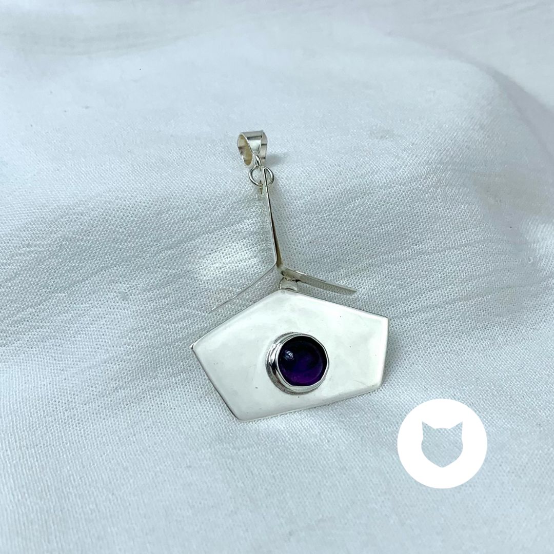 DIJE PLATA 925 Y AMATISTA DI0807M30