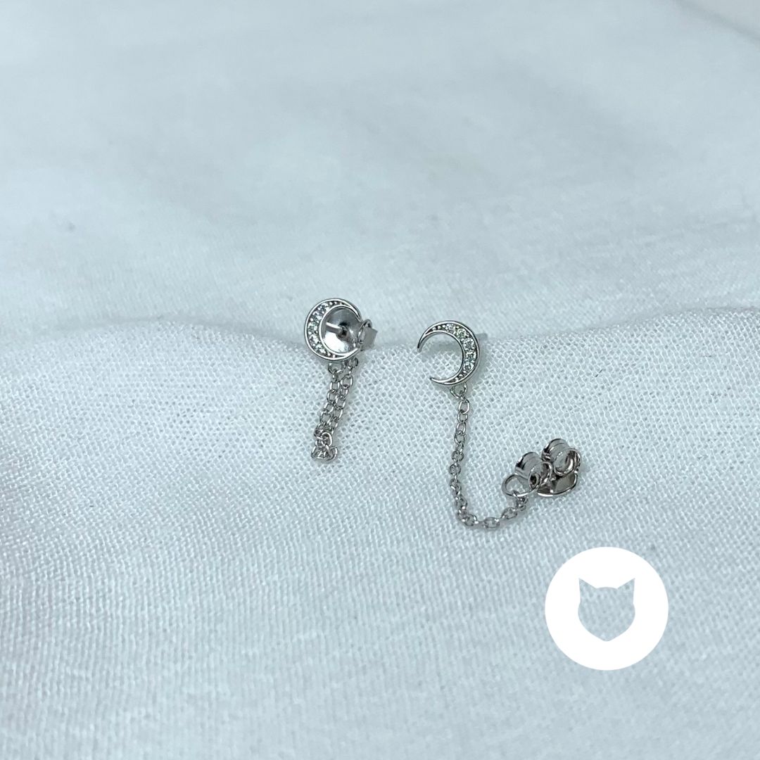 ARETES DE PLATA 925 Y CRISTALES LUNAS AR2853L27