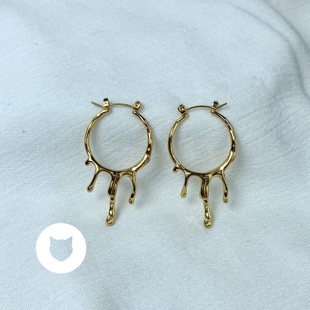 ARGOLLAS DE ACERO INOXIDABLE GOTAS AG1708G43