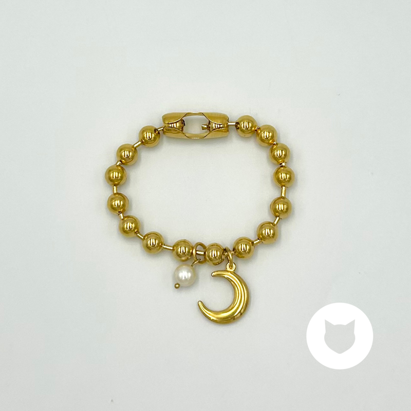 PULSERA DE ACERO INOXIDABLE Y PERLA SINTÉTICA LUNA PU1858G49