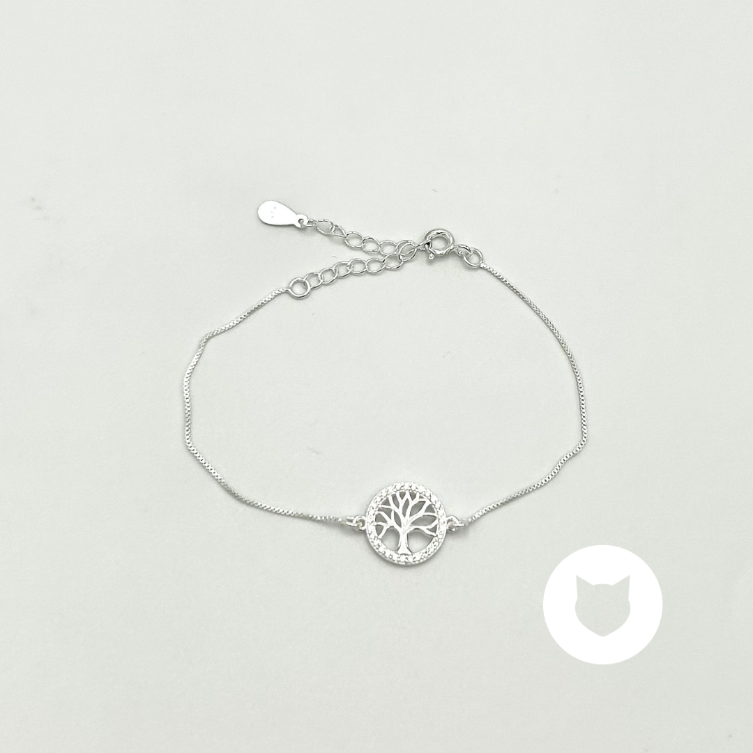 PULSERA DE PLATA 925 Y CRISTALES ÁRBOL PU1865L23