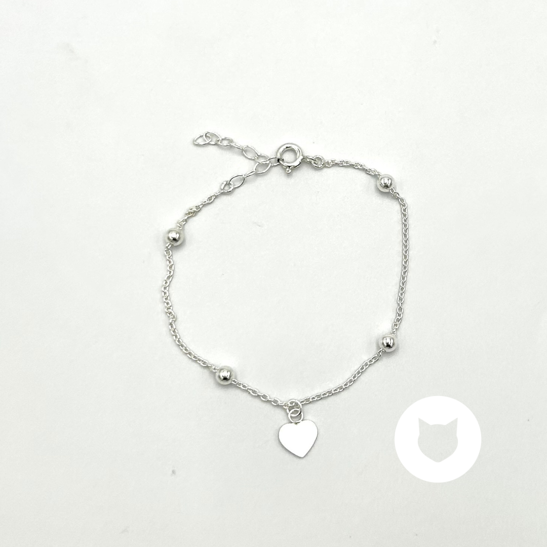 PULSERA DE PLATA 925 CORAZÓN PU1877L23