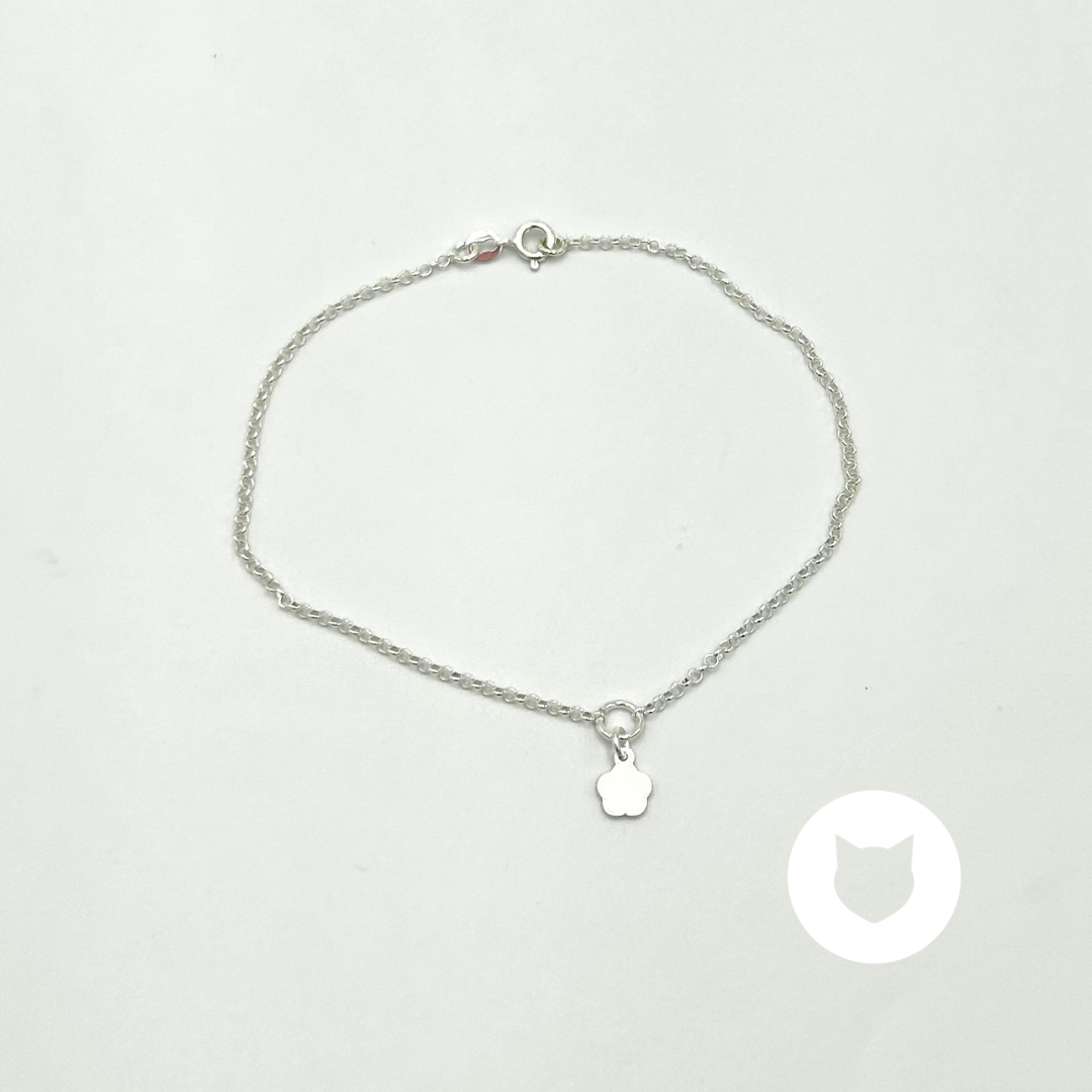 TOBILLERA DE PLATA 925 FLOR TO0098L26