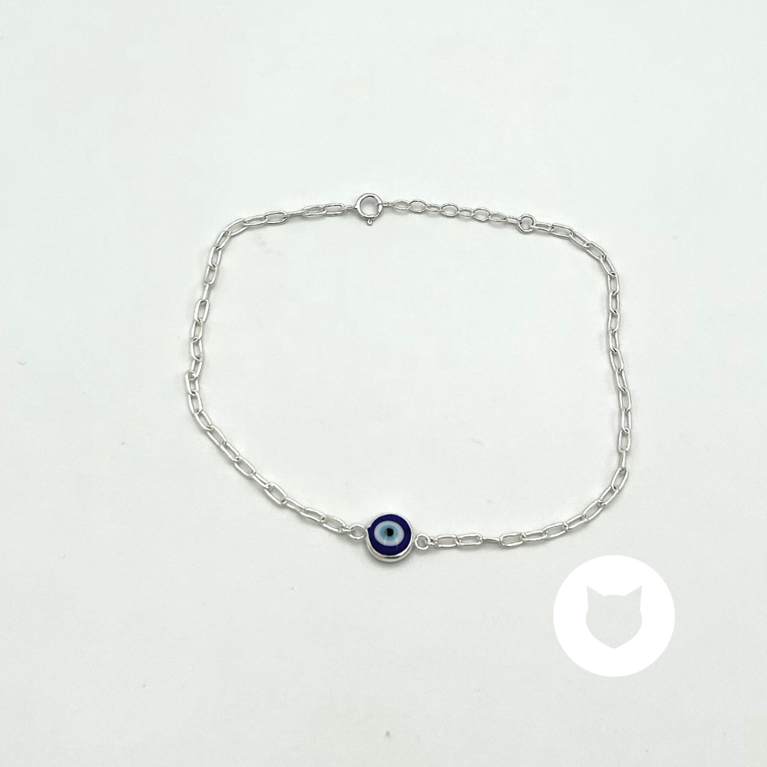 TOBILLERA DE PLATA 925 OJO TURCO TO0102L25