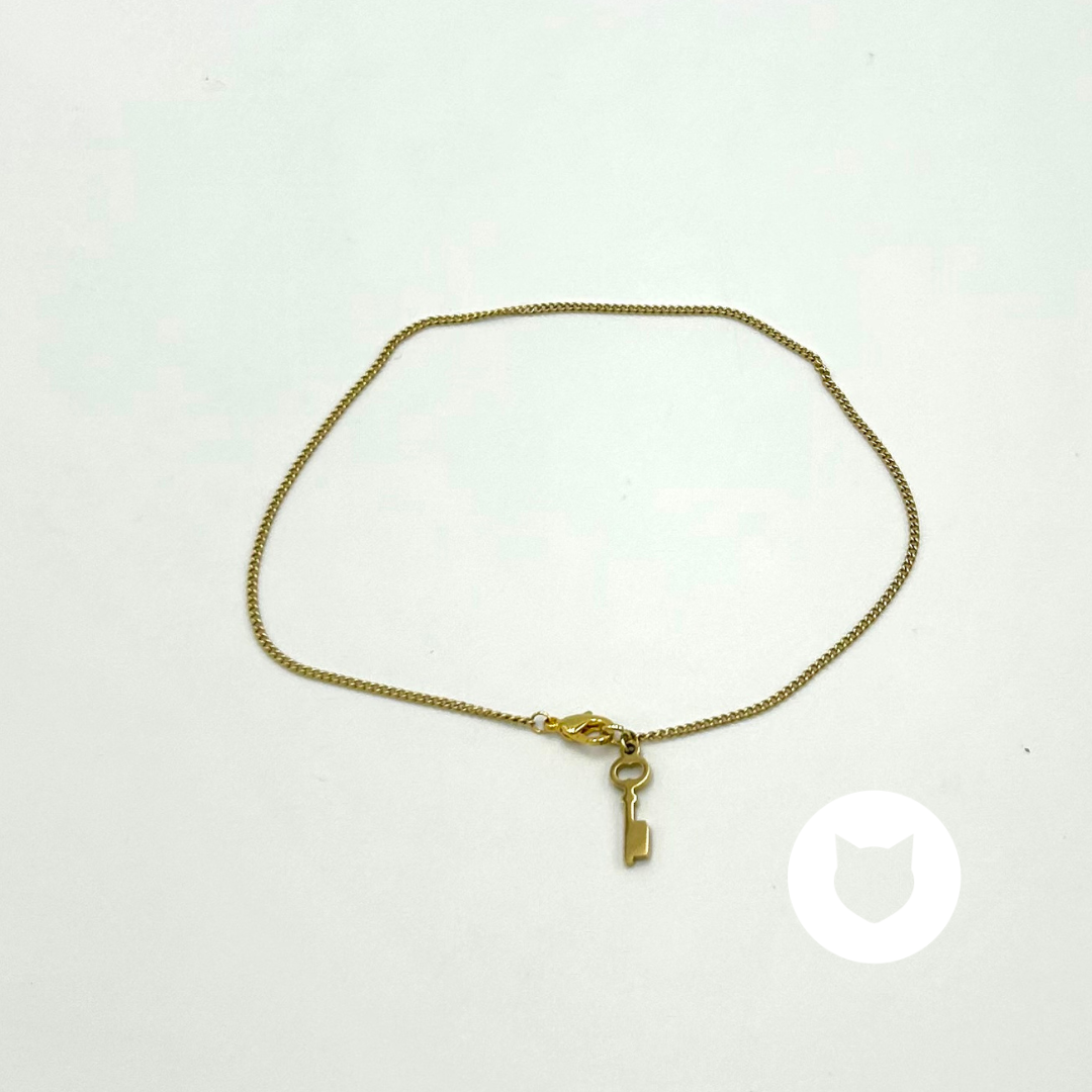 ​TOBILLERA DE ACERO INOXIDABLE LLAVE TO0108G45