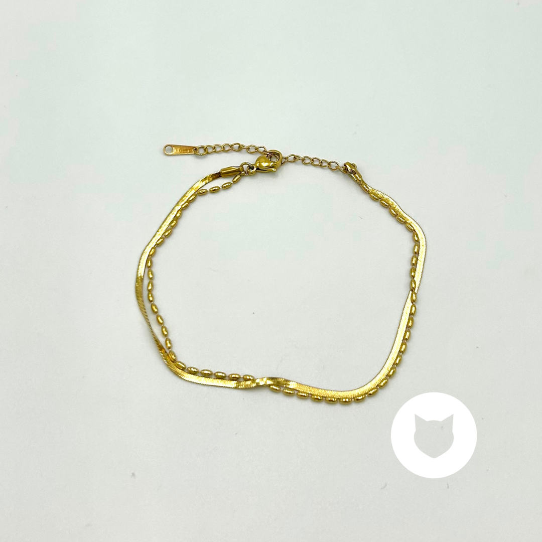 ​TOBILLERA DOBLE DE ACERO INOXIDABLE TO0111G20.2
