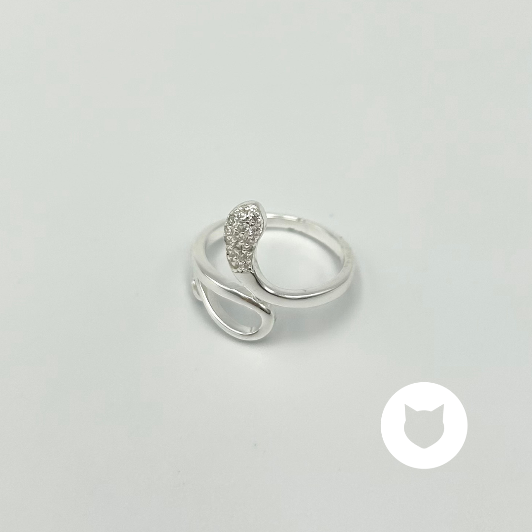 ANILLO DE PLATA 925 Y CRISTALES SERPIENTE AN2918L25