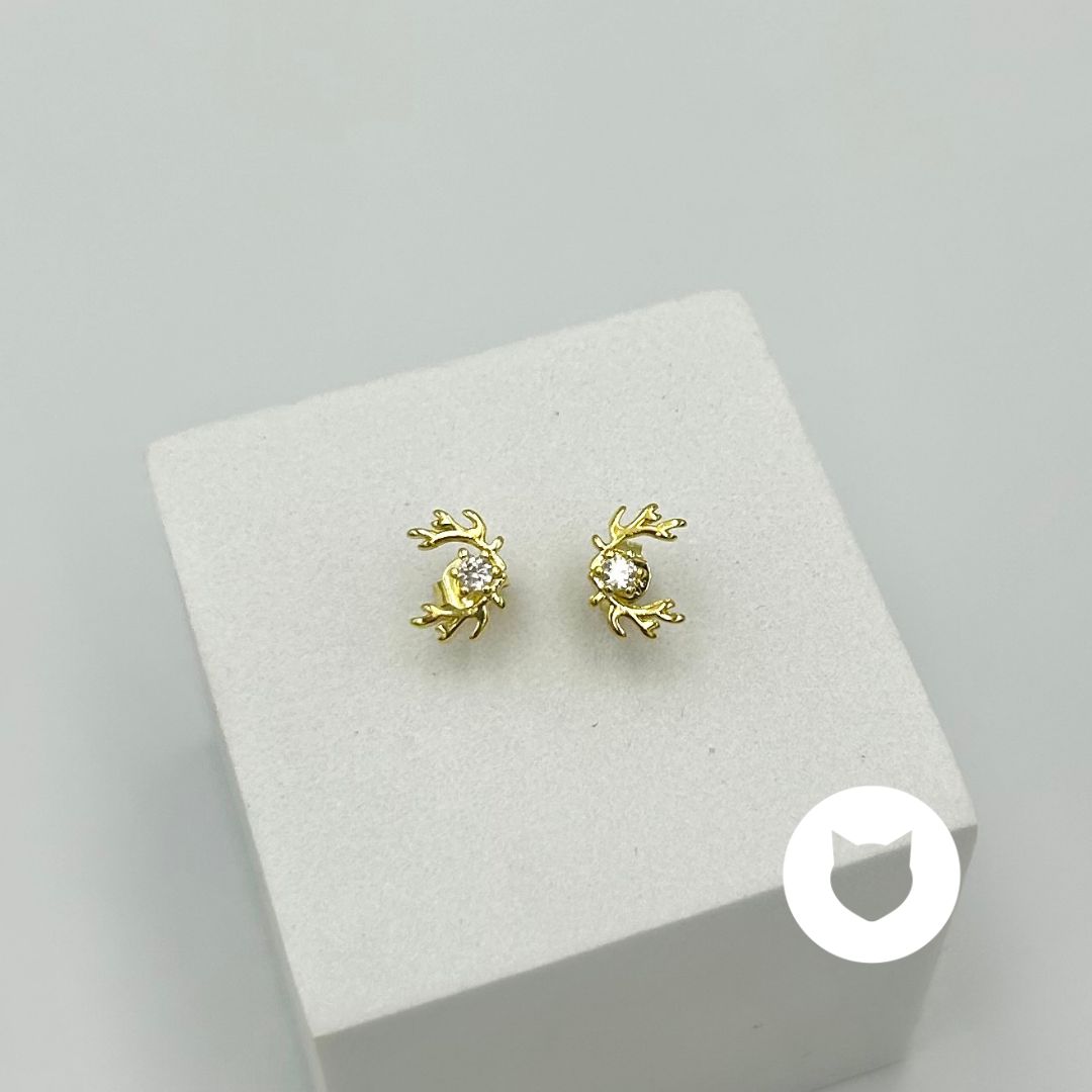 ARETES DE ACERO INOXIDABLE Y CRISTALES AR2866G126 ARETES DE ACERO INOXIDABLE Y CRISTALES AR2866G126