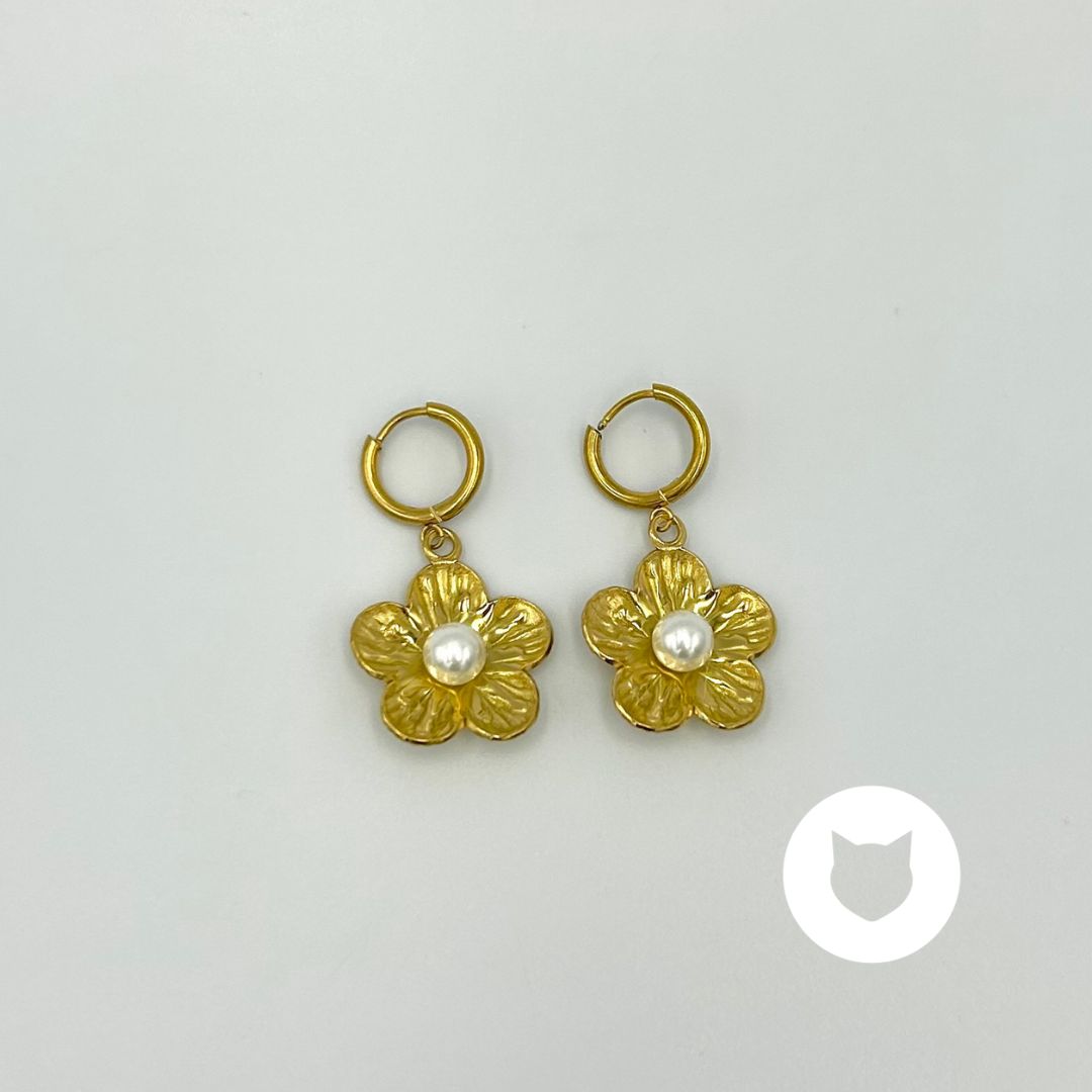 ​​ARGOLLAS DE ACERO INOXIDABLE FLOR AG1742G52