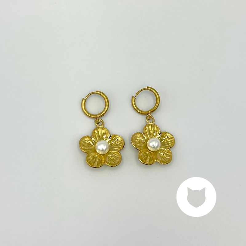 ​​ARGOLLAS DE ACERO INOXIDABLE FLOR AG1742G52
