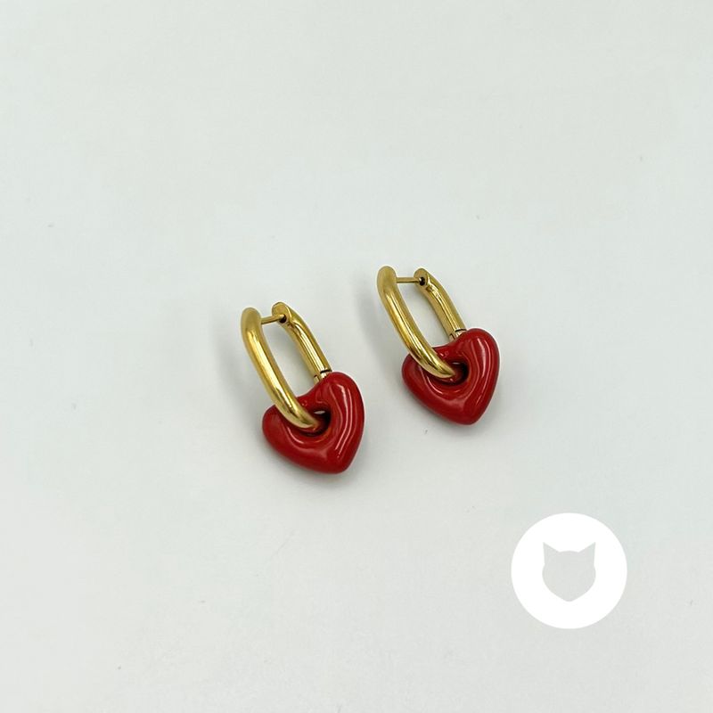 ​​ARGOLLAS DE ACERO INOXIDABLE CORAZÓN AG1740G52
