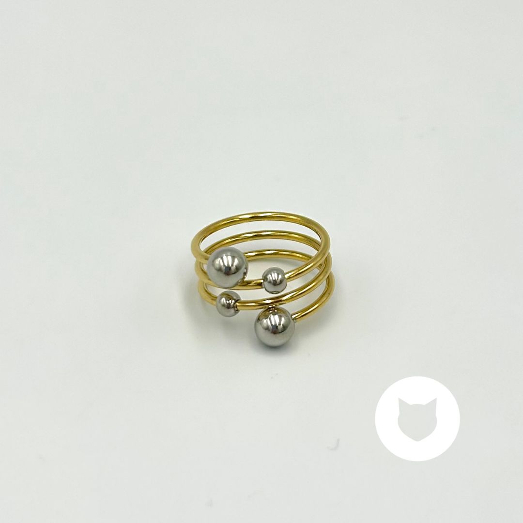 ANILLO DE ACERO INOXIDABLE METALES MIXTOS AN3703G84