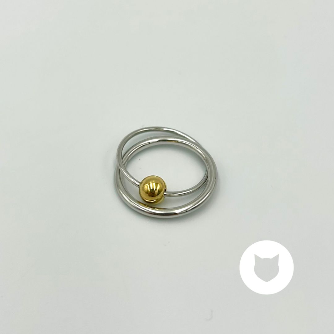 ANILLO DE ACERO INOXIDABLE METALES MIXTOS AN3708G73