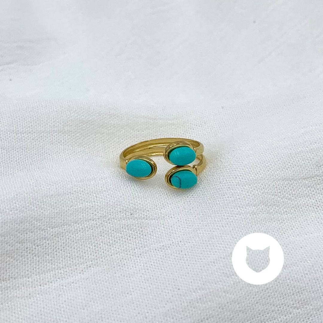 ANILLO DE ACERO INOXIDABLE Y PIEDRA SINTÉTICA AN3716G63