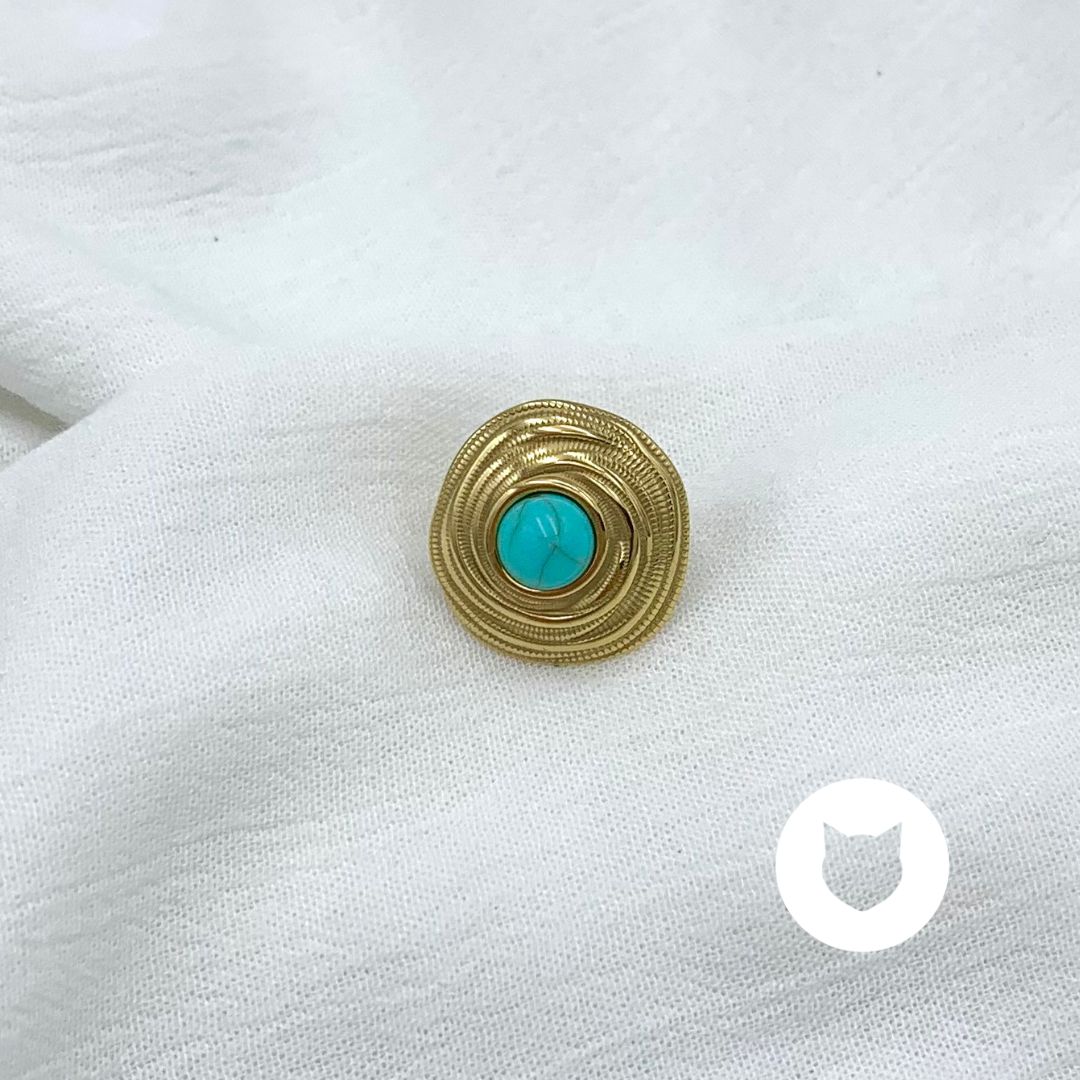 ANILLO DE ACERO INOXIDABLE Y PIEDRA SINTÉTICA AN3718G170