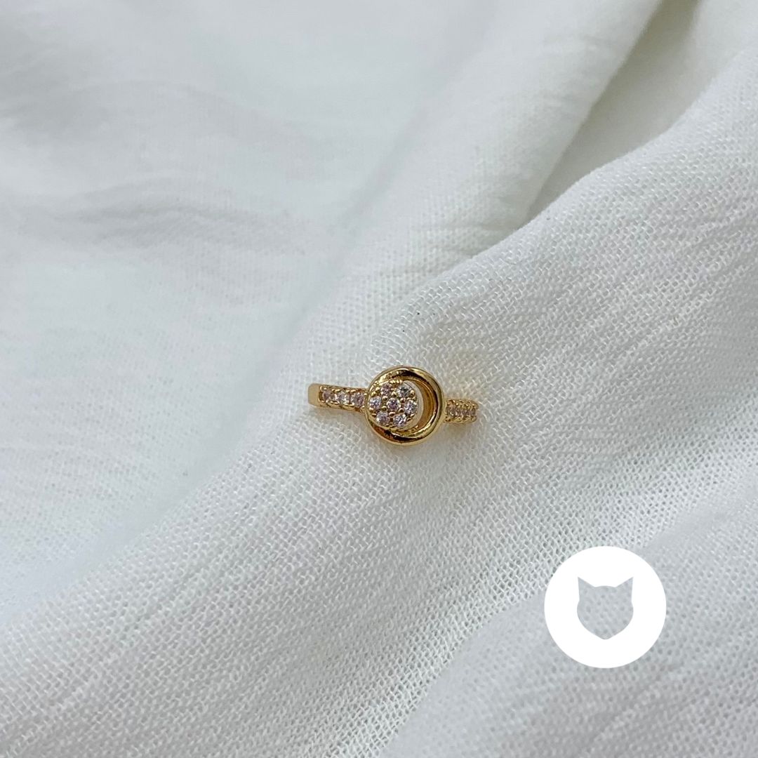 EARCUFF DE BAÑO DE ORO Y CRISTALES EA0721G38