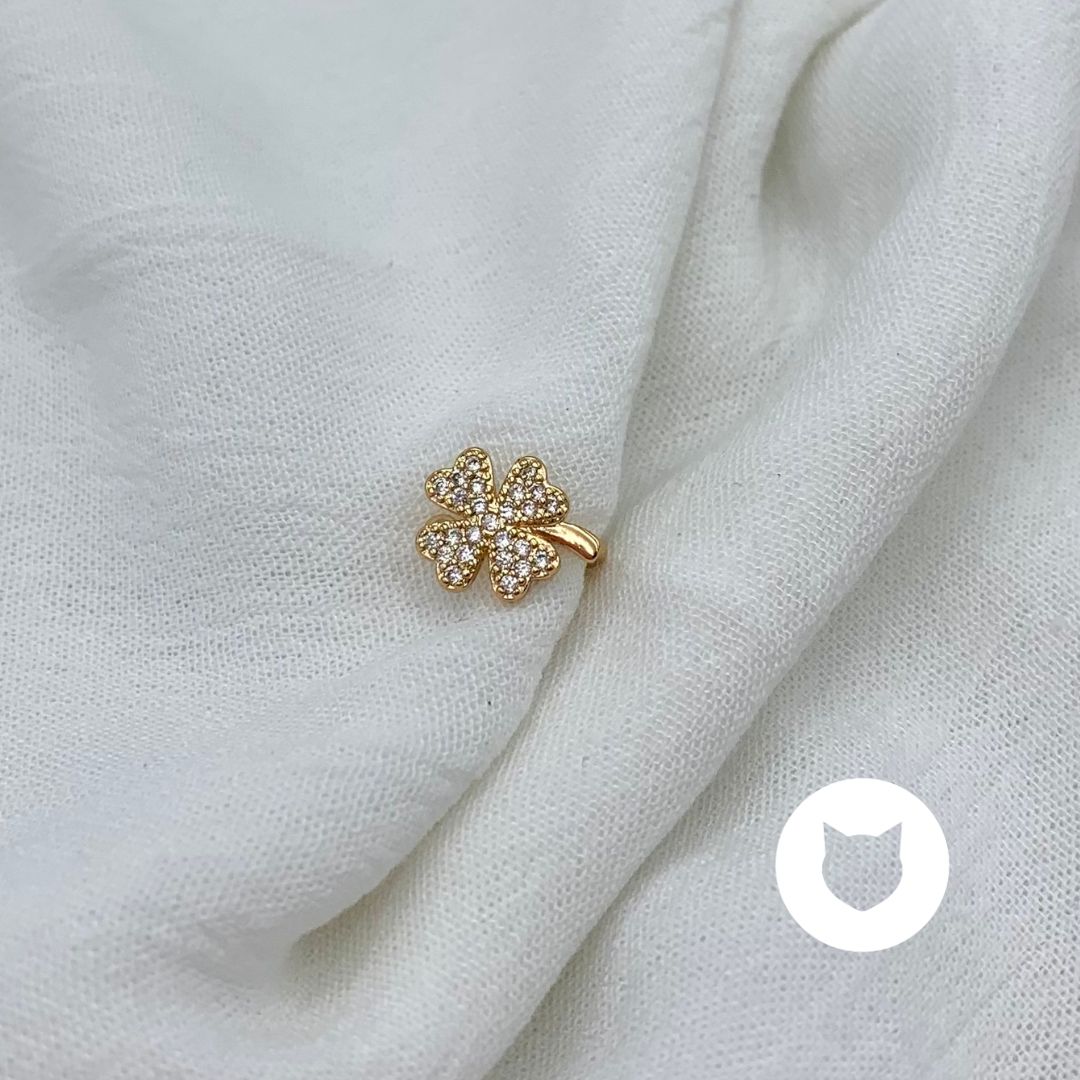 EARCUFF DE BAÑO DE ORO Y CRISTALES EA0717G38