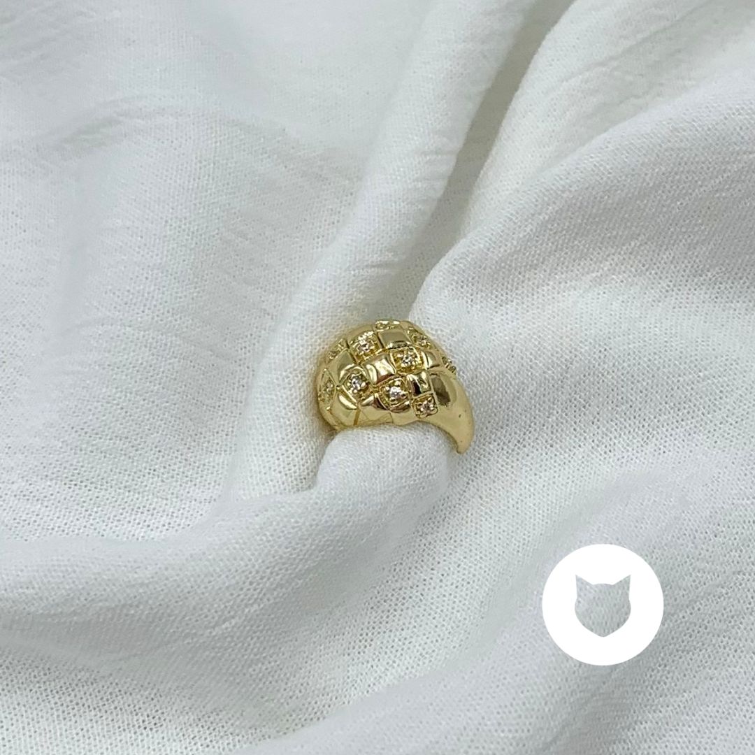 EARCUFF DE BAÑO DE ORO Y CRISTALES EA0734G30