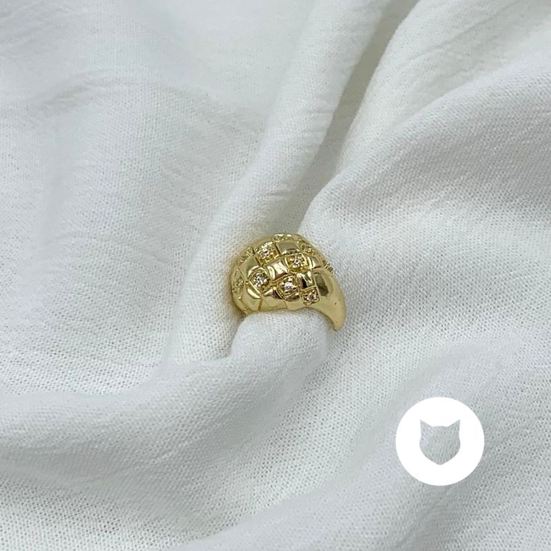 EARCUFF DE BAÑO DE ORO Y CRISTALES EA0734G30