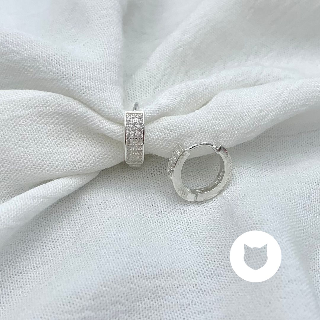 ARGOLLAS DE PLATA 925 Y CRISTALES AG1750L20