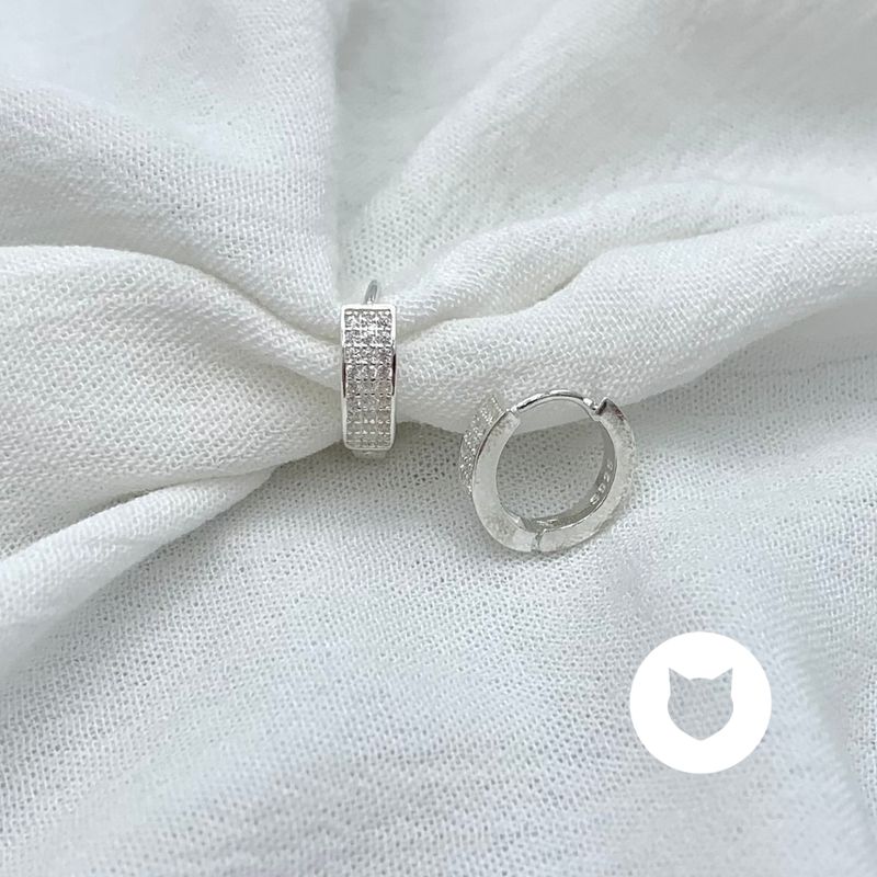 ARGOLLAS DE PLATA 925 Y CRISTALES AG1750L20
