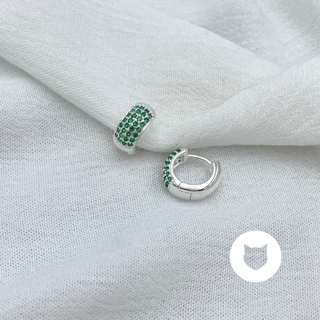 ARGOLLAS DE PLATA 925 Y CRISTALES AG1759L25