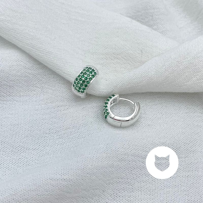 ARGOLLAS DE PLATA 925 Y CRISTALES AG1759L25