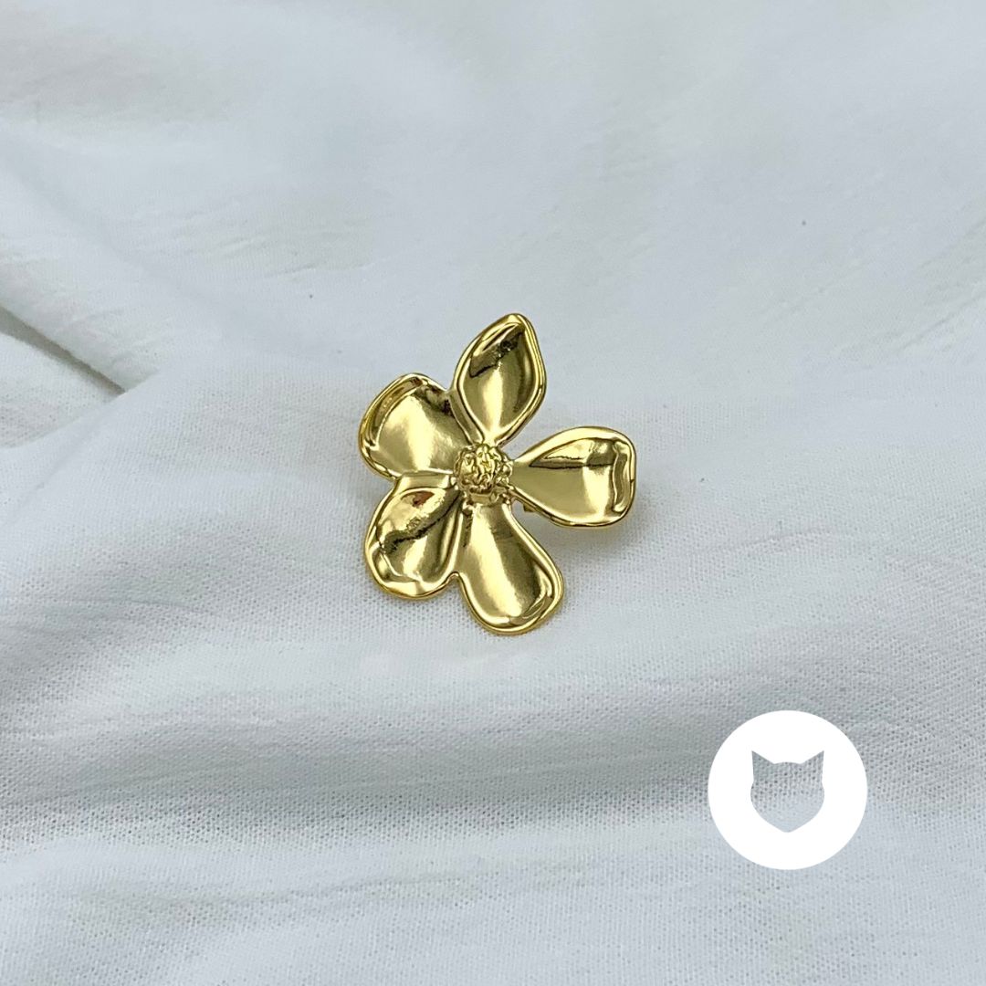 ANILLO DE ACERO INOXIDABLE FLOR AN3729G68