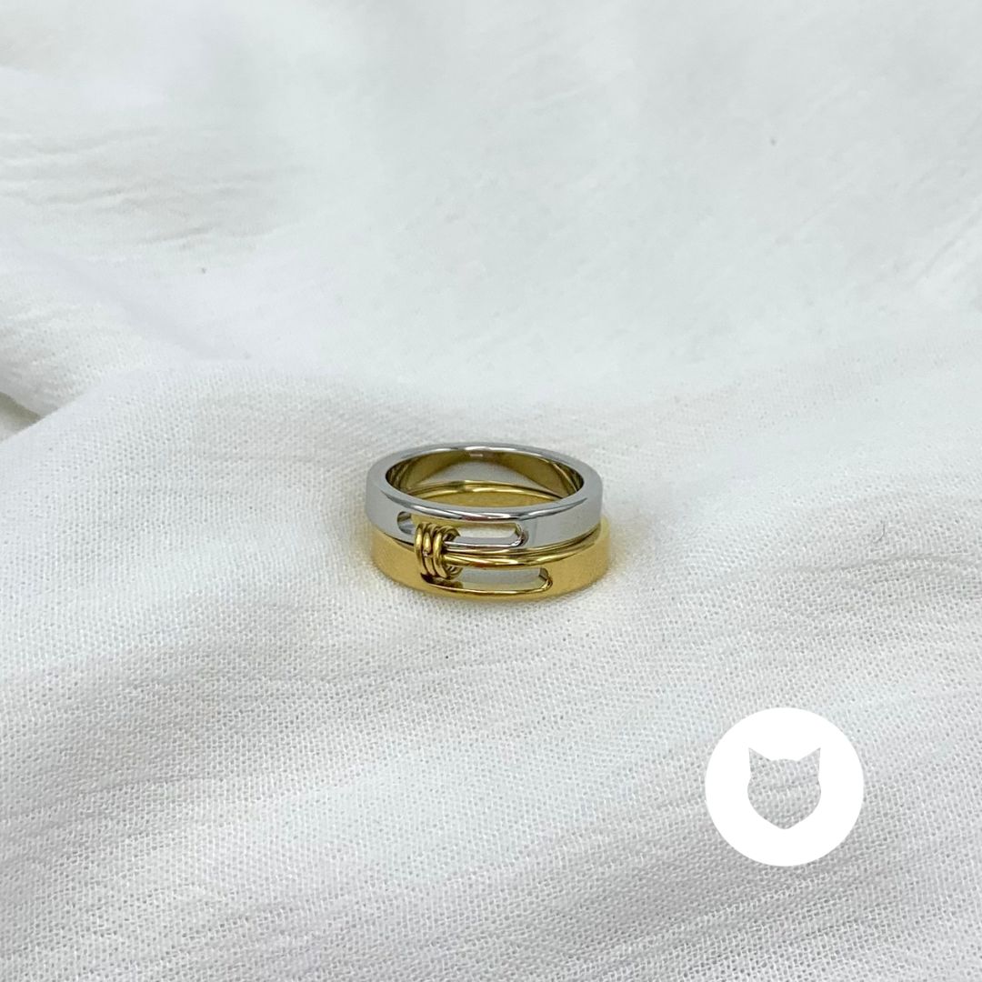 ANILLO DE ACERO INOXIDABLE METALES MIXTOS AN3757G73