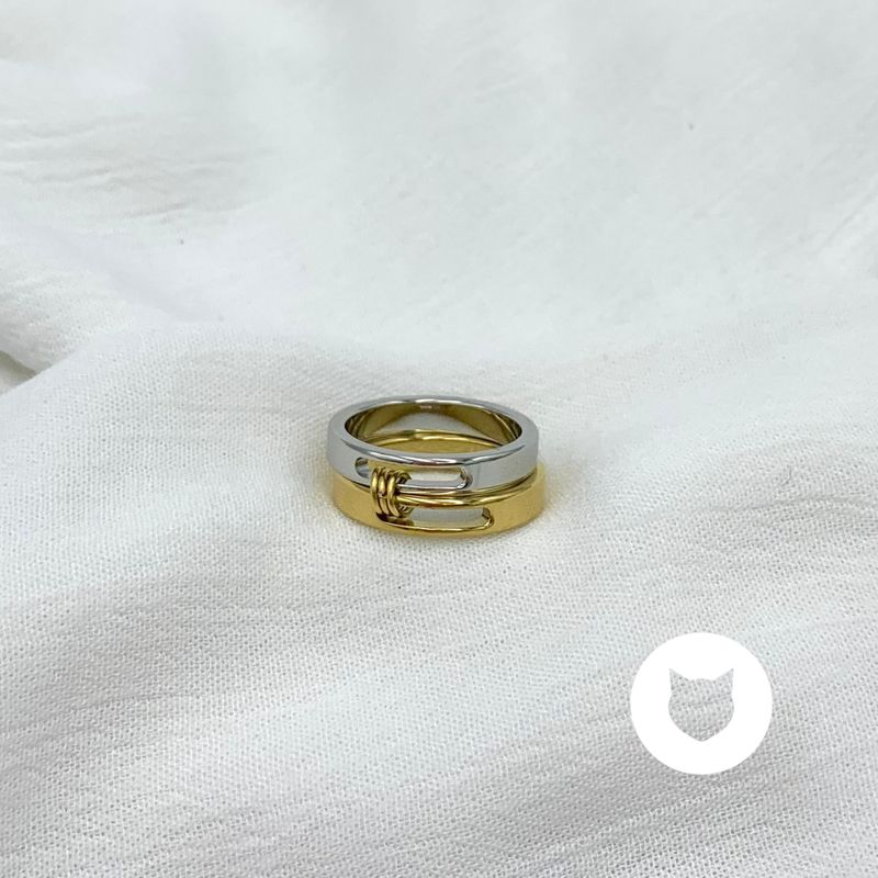 ANILLO DE ACERO INOXIDABLE METALES MIXTOS AN3757G73
