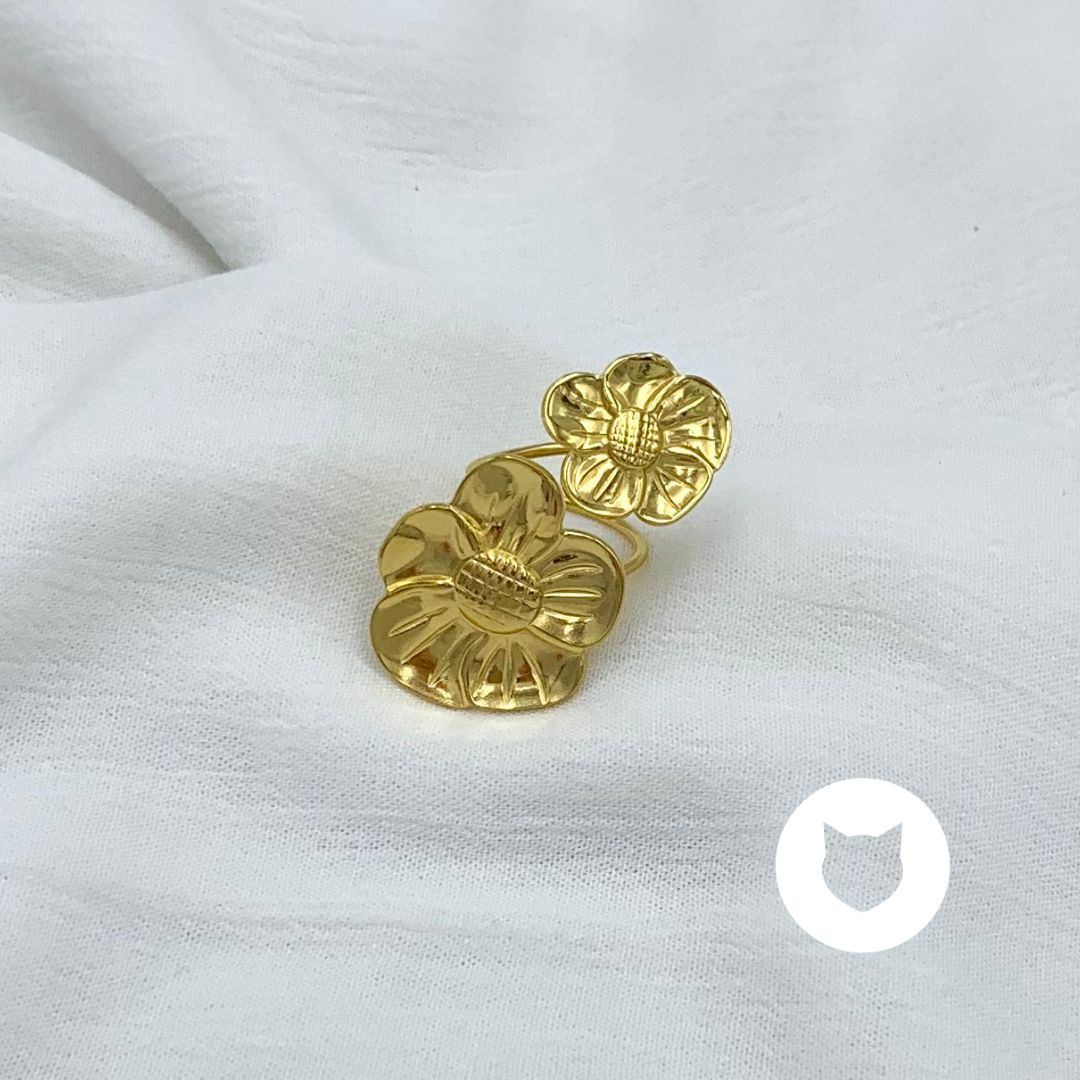 ​ANILLO DE ACERO INOXIDABLE FLORES  AN3762G63