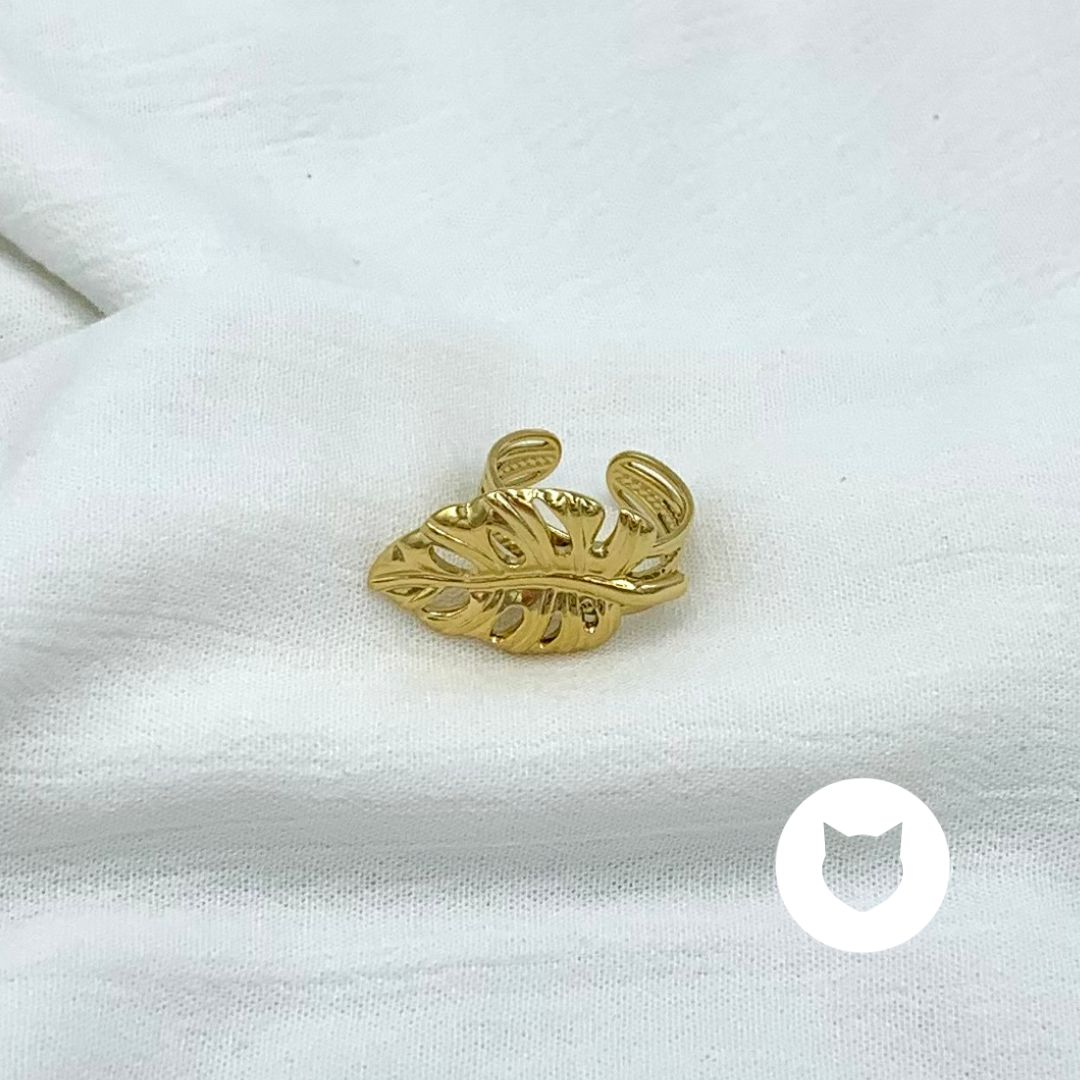 ​ANILLO DE ACERO INOXIDABLE HOJA AN3766G52