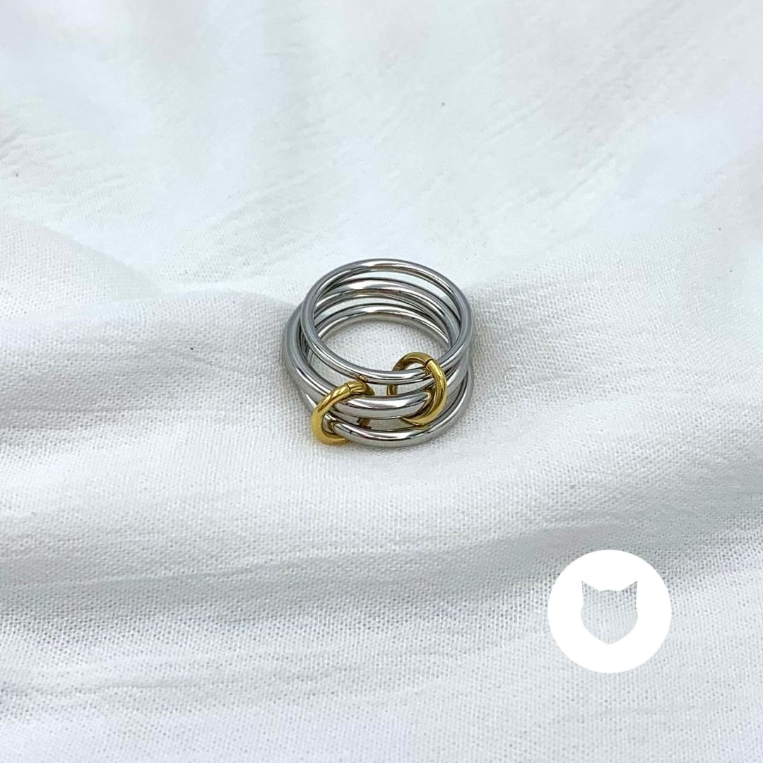 ​ANILLO DE ACERO INOXIDABLE METALES MIXTOS AN3773G45