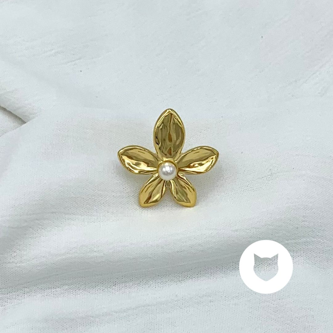 ​ANILLO DE ACERO INOXIDABLE FLOR AN3786G65